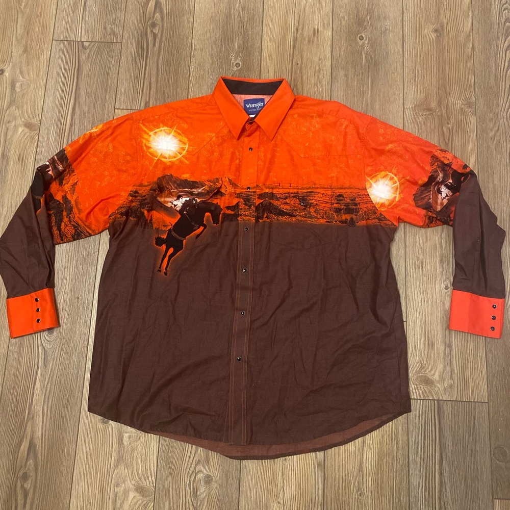Vintage wrangler western shirt men’s